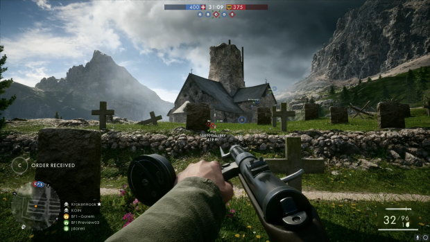 In den Alpen nehmen wir eine alte Burg ein. (Screenshot: Golem.de)